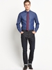 Taylor Reece Penny Collar Mens Check Shirt Tie Set Tailored Fit In Blue