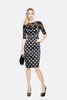 Teatro Erin Spot Print Lace Top Dress