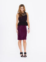 Teatro Lace And Velvet Peplum Dress