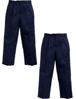 Top Class Boys Pleat Front School Pack of Two Trousers
