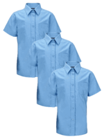 Top Class Girls Pack Of 3 School Short Sleeved Blouses