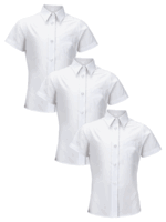 Top Class Girls Pack Of 3 School Short Sleeved Blouses