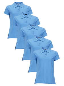 Top Class Girls Pack Of 5 Polo Tops