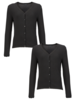 Top Class Girls Pack Of Two Cotton Rich Cardigans