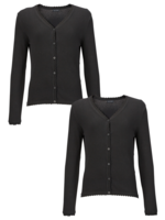 Top Class Girls Pack Of Two Cotton Rich Cardigans