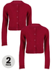 Top Class Girls Pack Of Two Essential Cotton Cardigan