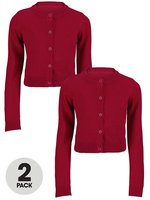 Top Class Girls Pack Of Two Essential Cotton Cardigan
