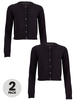 Top Class Girls Pack Of Two Essential Cotton Cardigans