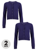 Top Class Girls Pack Of Two Essential Cotton Cardigans