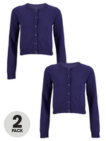 Top Class Girls Pack Of Two Essential Cotton Cardigans