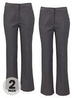 Top Class Girls Pack Of Two School Uniform Long Trousers