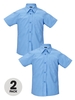 Top Class Girls Pack Of Two Short Sleeve Premium Non Iron Blouses