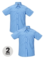 Top Class Girls Pack Of Two Short Sleeve Premium Non Iron Blouses