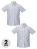 Top Class Girls Pack Of Two Short Sleeve Premium Non Iron Blouses