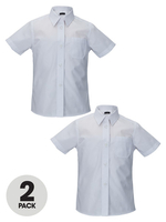 Top Class Girls Pack Of Two Short Sleeve Premium Non Iron Blouses