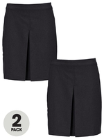 Top Class Pack Of Two Girls Kick Pleat Skirt