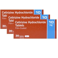 Cetirizine Hydrochloride 10mg Tablets Triple Pack - 3x30 Tablets