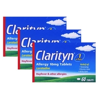 Clarityn Allergy 10mg Tablets Triple Pack - 3x60 Tablets