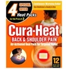 Cura Heat Back & Shoulder Pain 4 Packs For 3 - 4 Packs