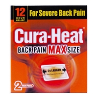Cura Heat Back Pain Max Size - 2 Heat Packs
